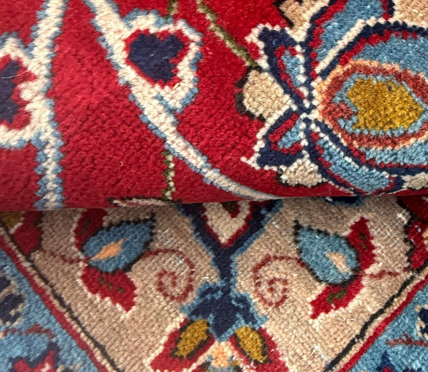 7x10 ft 1950s Vintage Tabriz Wool Rug: Boho Royal Design