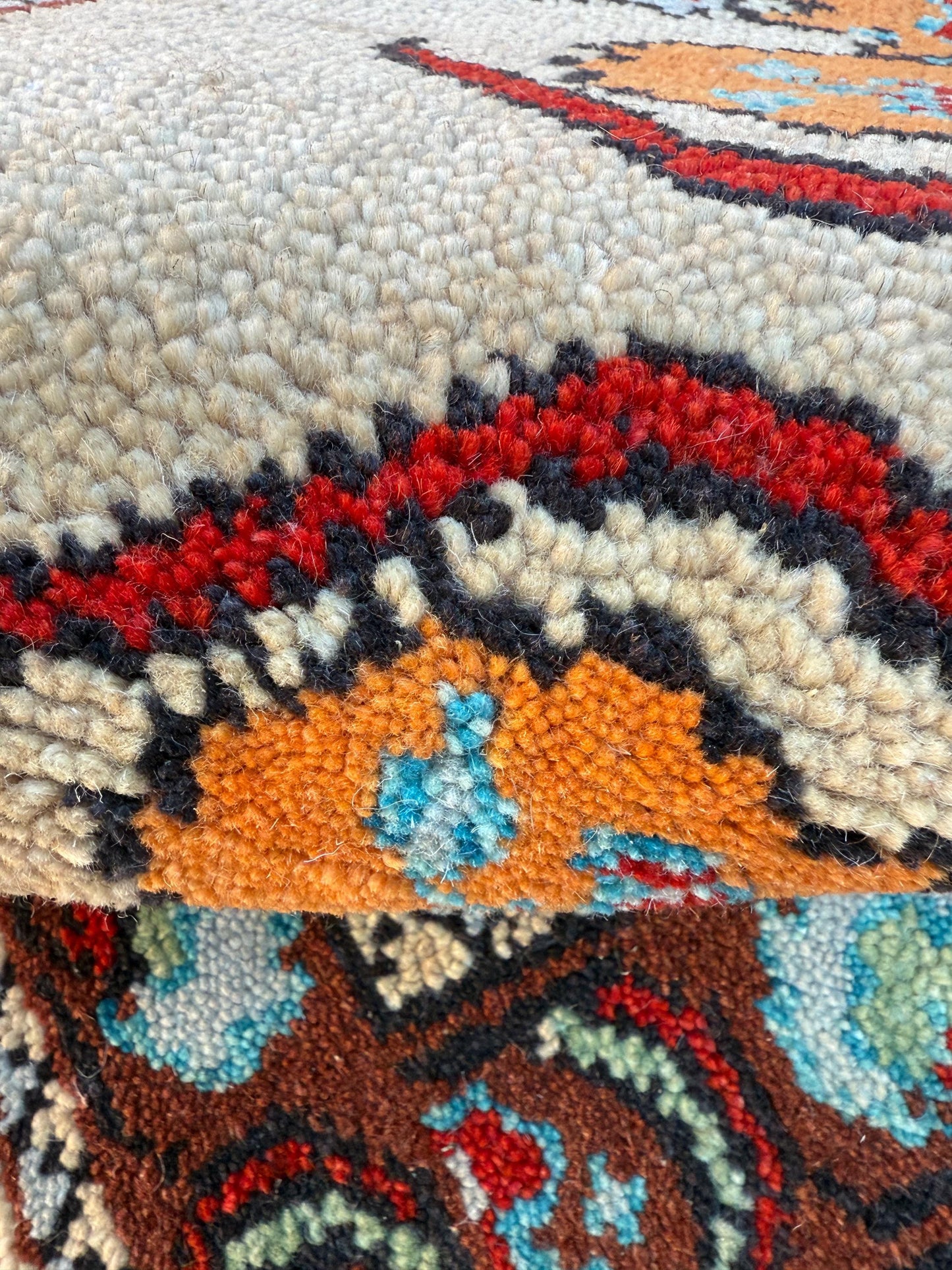 2x3 ft Anatolian Oushak Turkish Hand-Knotted Rug: Bird Tree of Life Vintage Wool Small Carpet