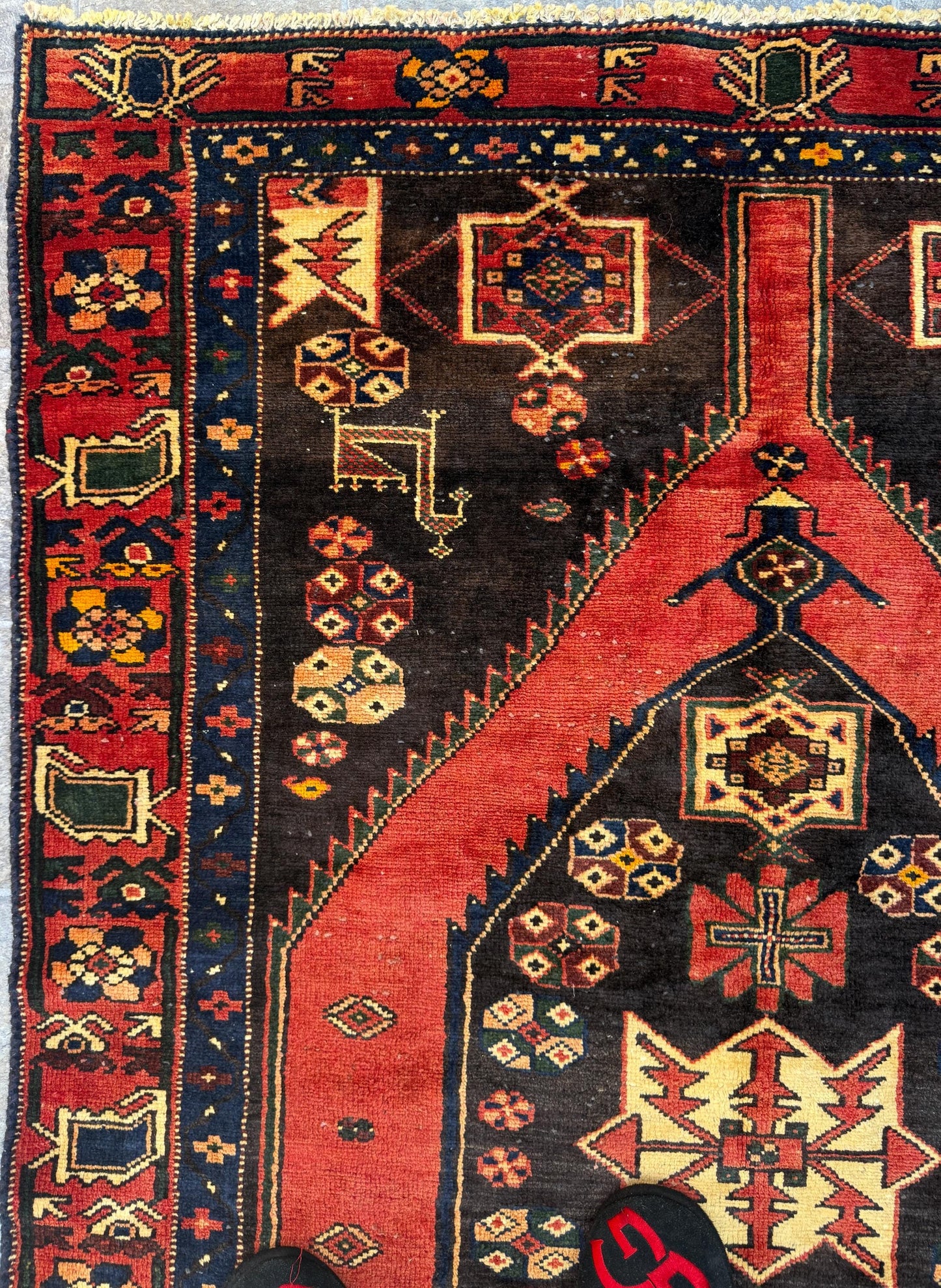 4x6 ft. Vintage Tribal Wool Rug: Hand-Knotted Geometric Village Anatolian Carpet