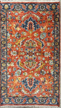 3x5 ft. Bohemian Turkish Oushak Rug, Hand Knotted Contemporary Carpet