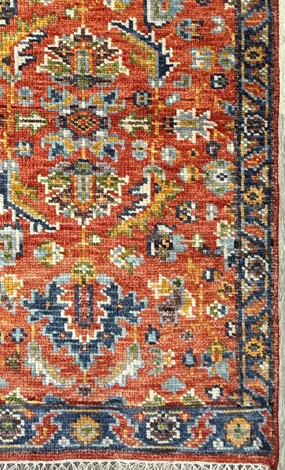 3x5 ft. Bohemian Turkish Oushak Rug, Hand Knotted Contemporary Carpet