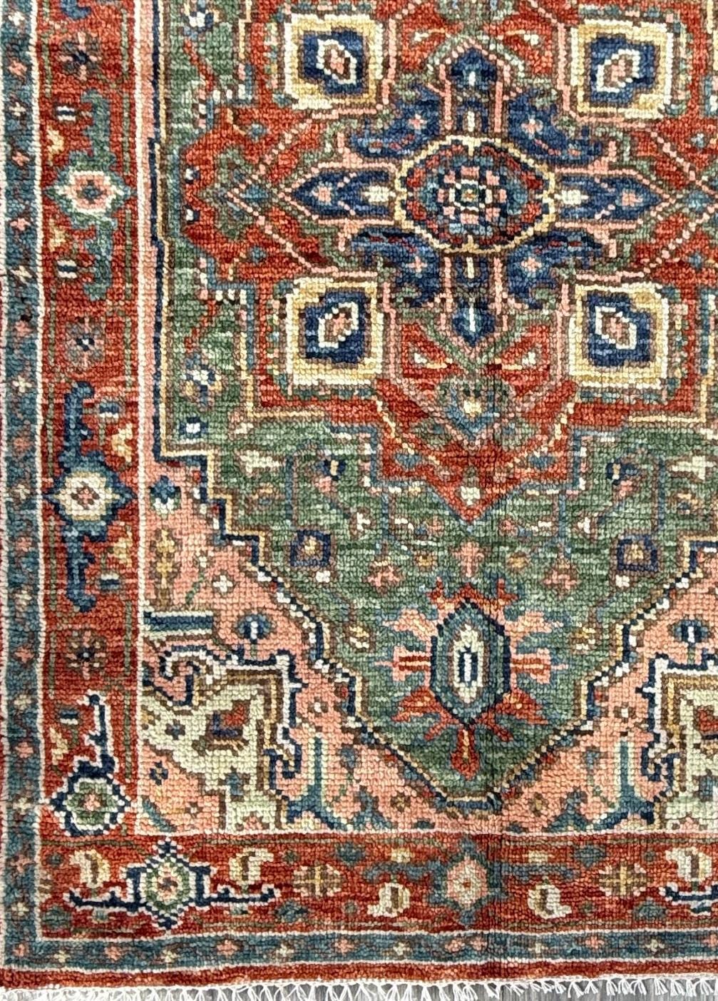 4x6 ft Oushak Hand Knotted Rug: Bohemian Turkish Contemporary Wool Area Rug