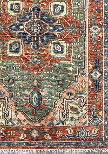 4x6 ft Oushak Hand Knotted Rug: Bohemian Turkish Contemporary Wool Area Rug