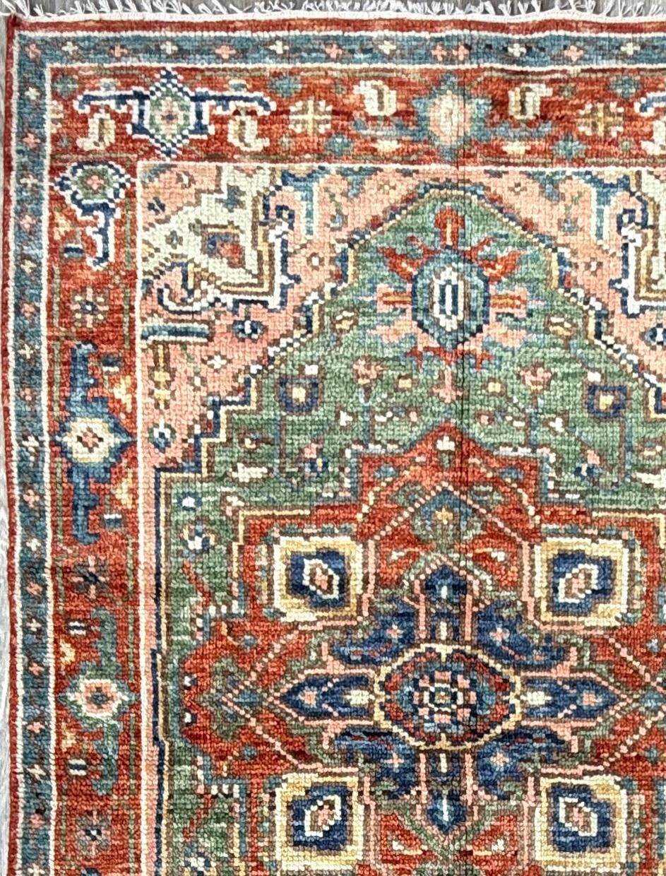 4x6 ft Oushak Hand Knotted Rug: Bohemian Turkish Contemporary Wool Area Rug