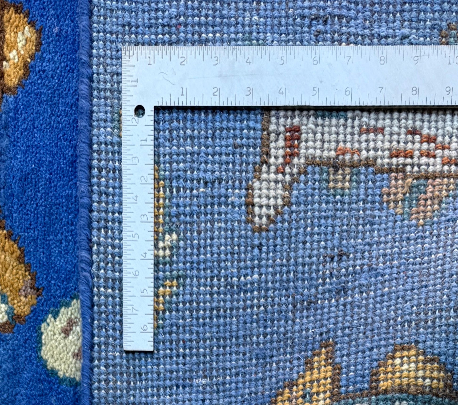 Hand-Knotted Wool Oushak Runner Rug: Fish & Sea Design (2.7x8 Ft)