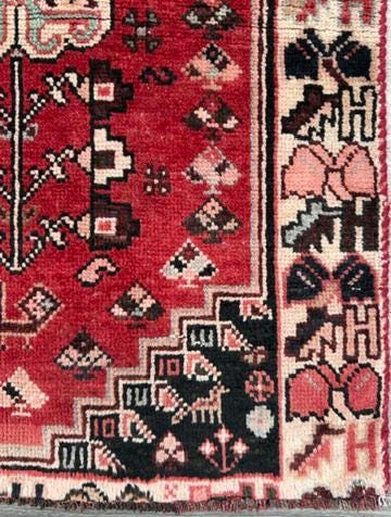 2.3x3.4 ft Anatolian Vintage Geometric Rug: Hand Knotted Turkish Wool Village Carpet