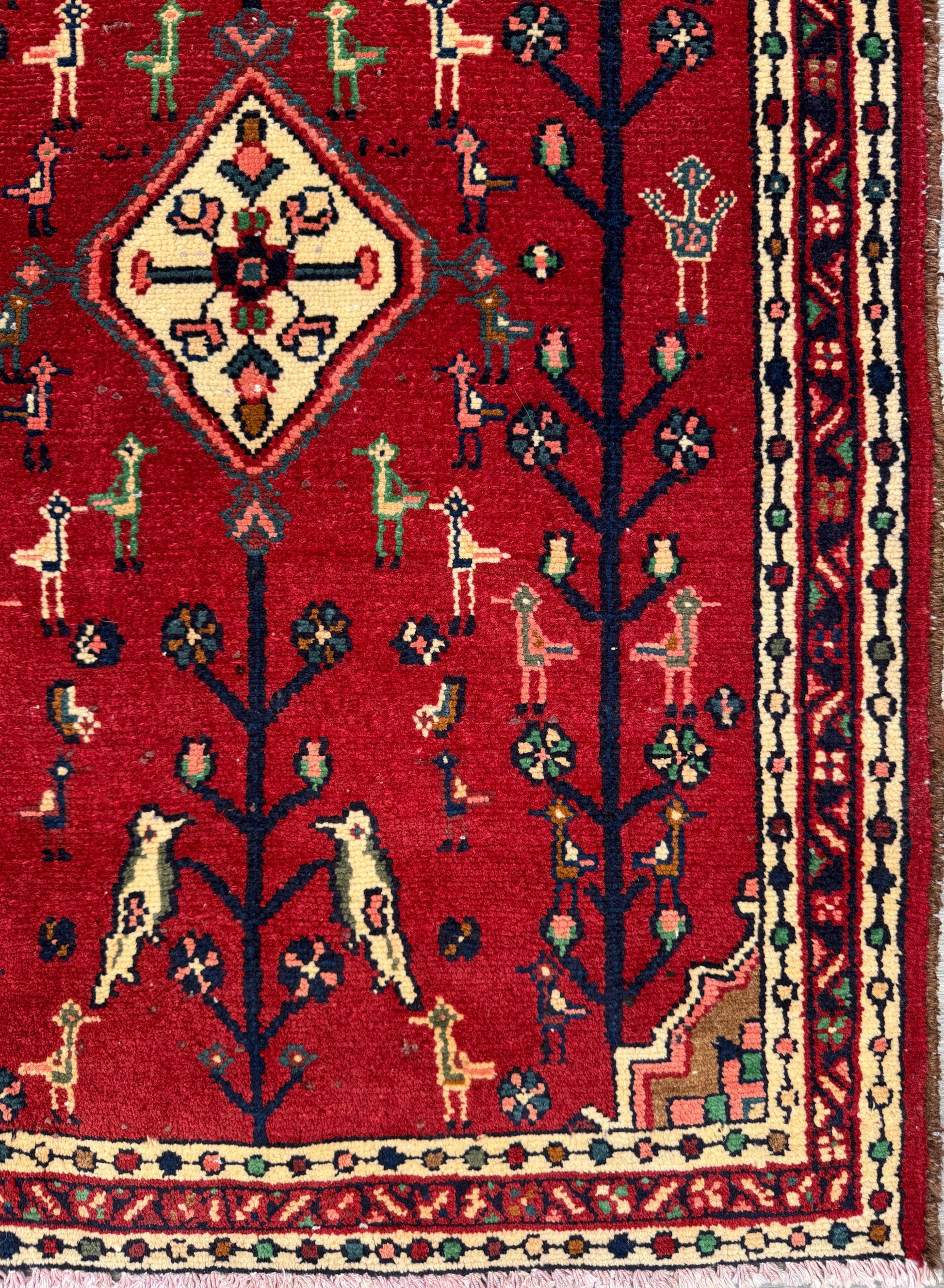 2.7x3.7 ft Vintage Turkish Carpet 1980s | Hand Knotted Wool Anatolian Geometric Village Piece