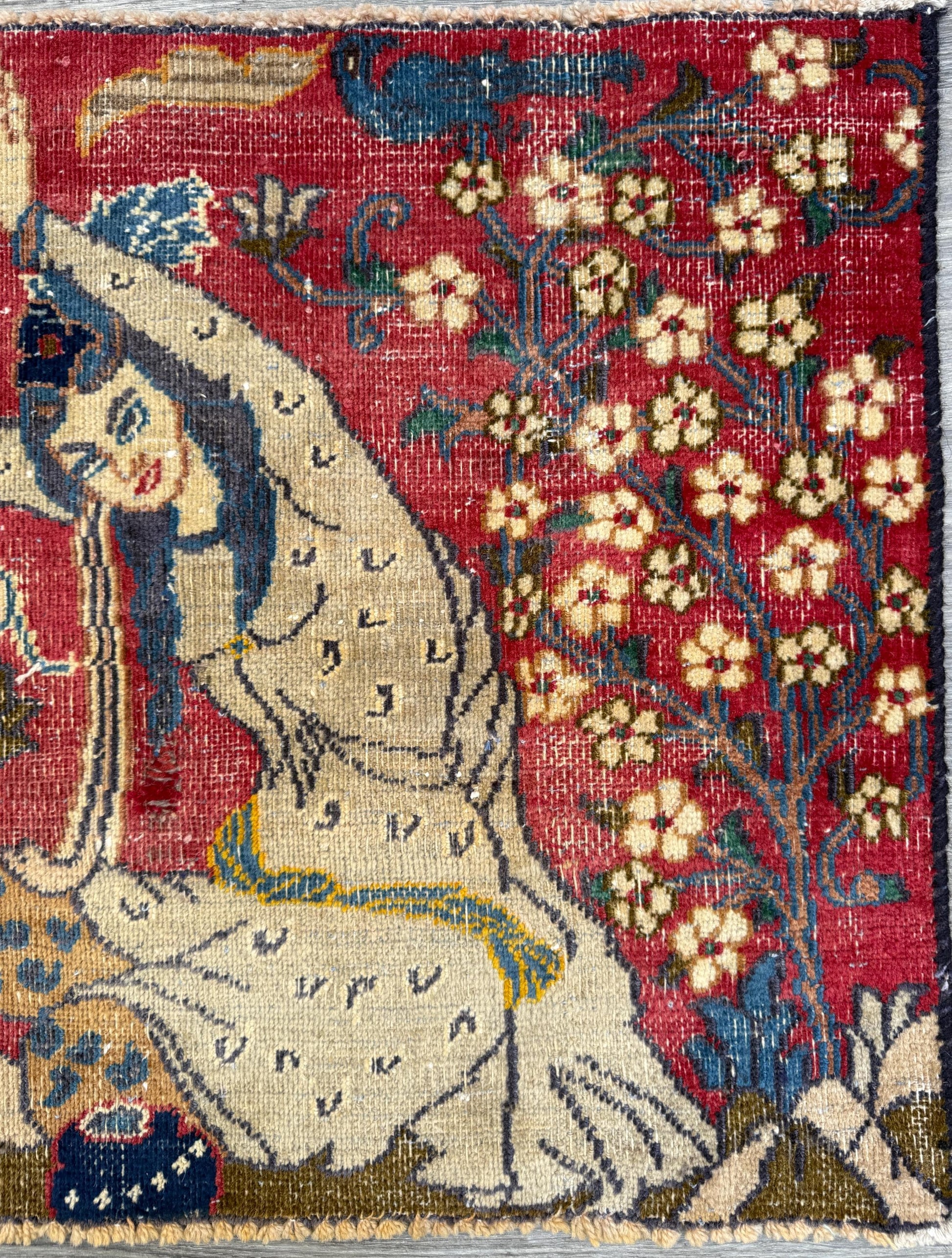 2.2x2.9 ft Vintage 1980s Turkish Carpet | Hand Knotted Wool Tree of Life Pictorial Design