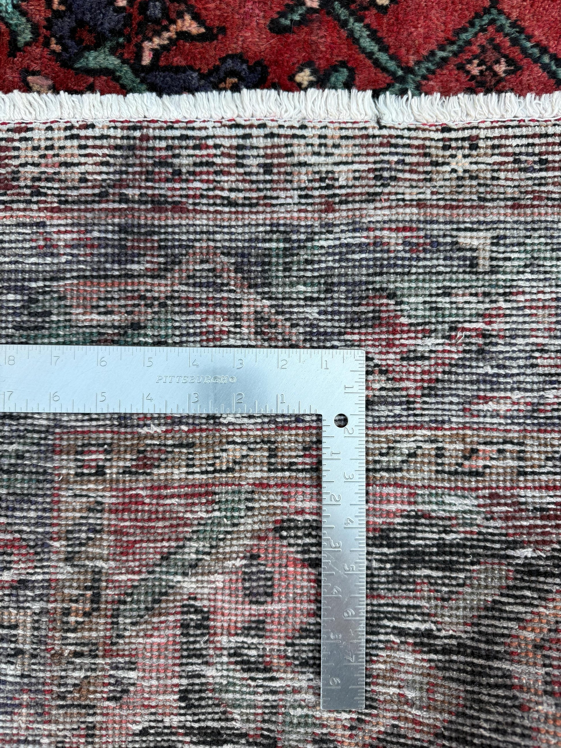 4x7 Vintage Anatolian Rug, Hand Knotted Turkish Geometric Wool Rug