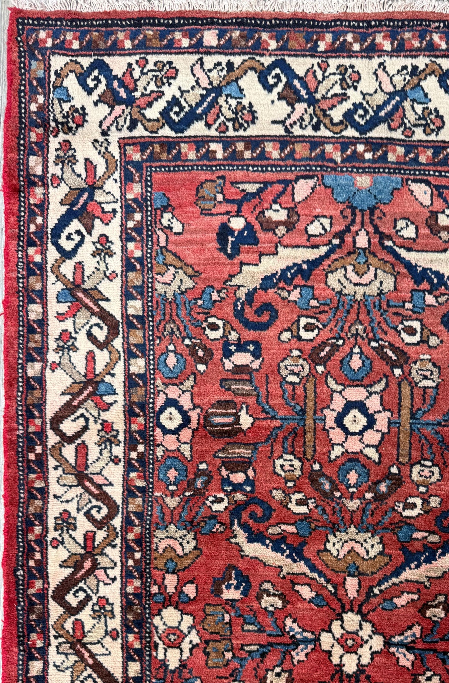 3.5x6 Vintage Anatolian Rug, Hand Knotted Turkish Geometric Wool Rug