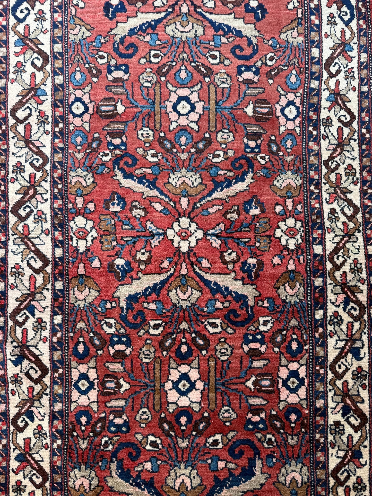3.5x6 Vintage Anatolian Rug, Hand Knotted Turkish Geometric Wool Rug