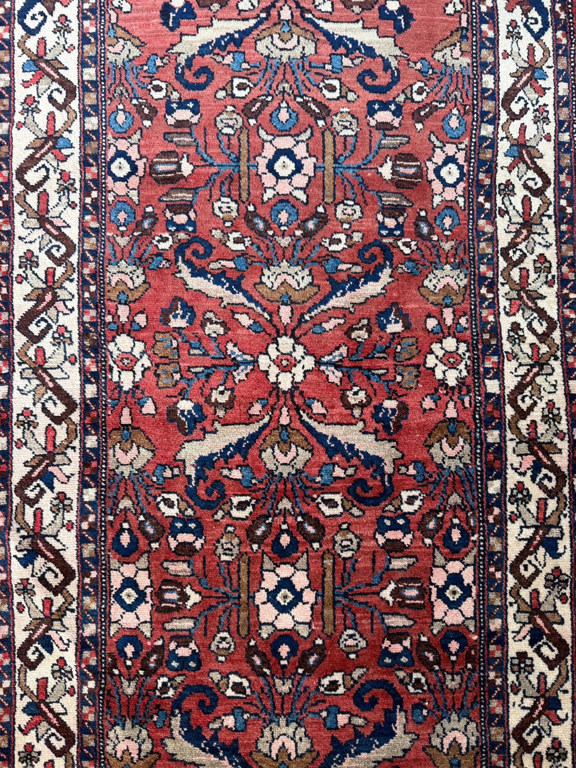 3.5x6 Vintage Anatolian Rug, Hand Knotted Turkish Geometric Wool Rug