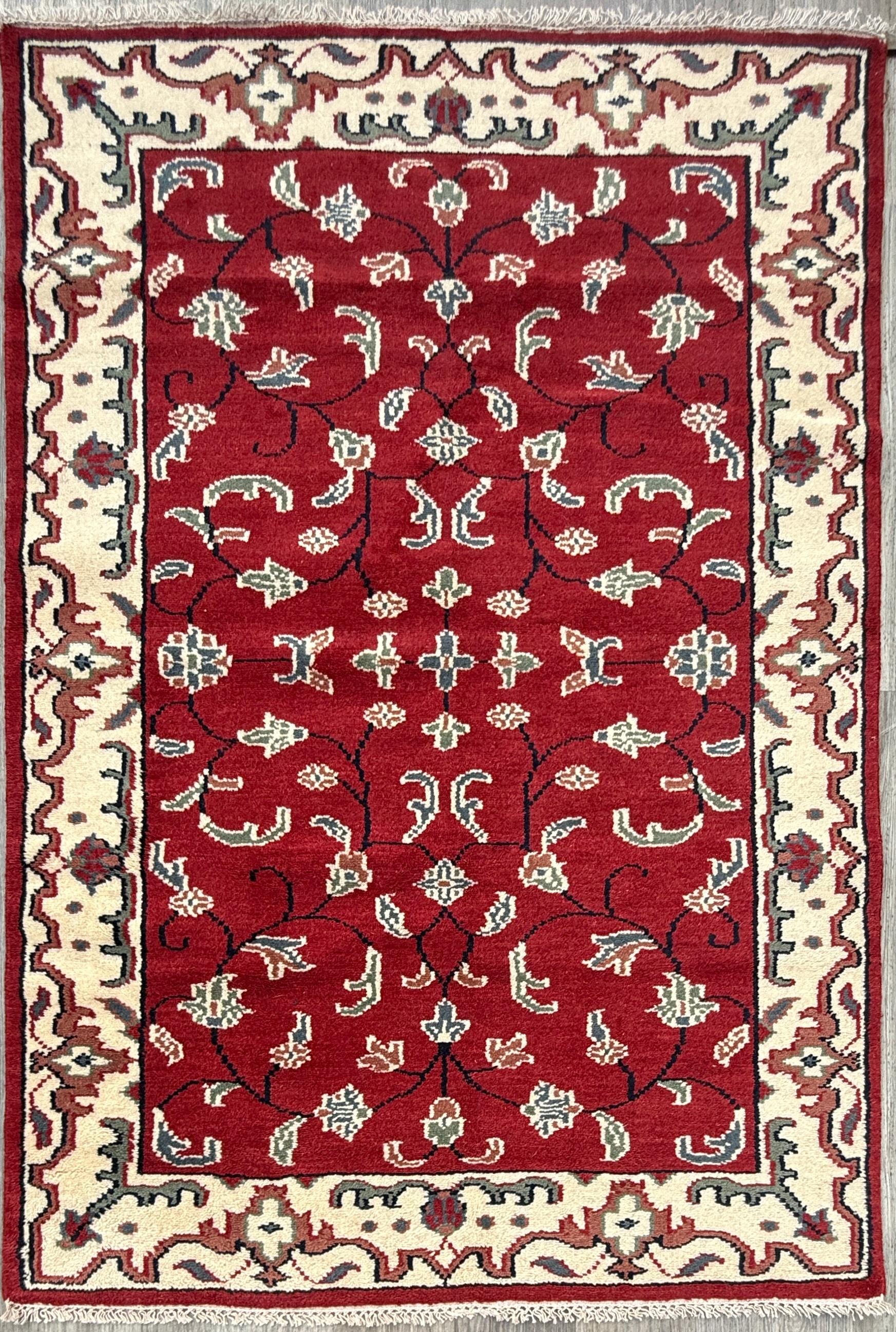 5x7 Turkish Oushak Rug, Hand Knotted Multicolor Wool Area Rug