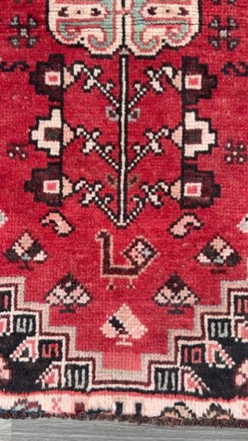 2.3x3.4 ft Anatolian Vintage Geometric Rug: Hand Knotted Turkish Wool Village Carpet