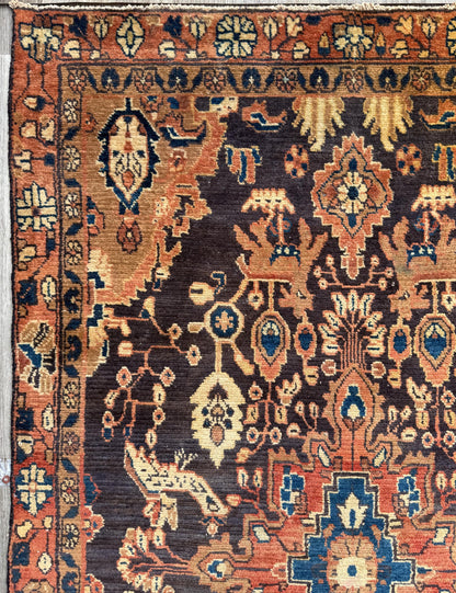 4x7 Vintage Anatolian Rug, Hand Knotted Turkish Geometric Carpet