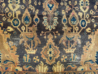 4x7 Vintage Anatolian Rug, Hand Knotted Turkish Geometric Carpet