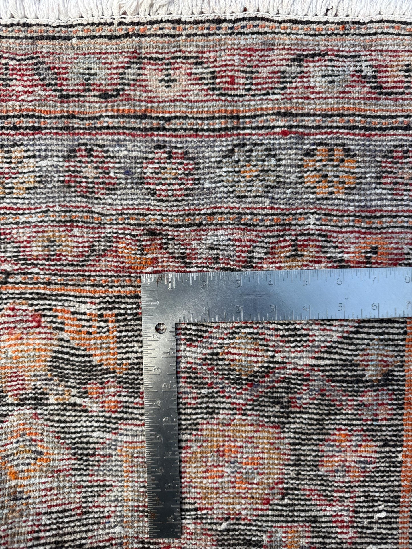 4x7 Vintage Anatolian Rug, Hand Knotted Turkish Geometric Wool