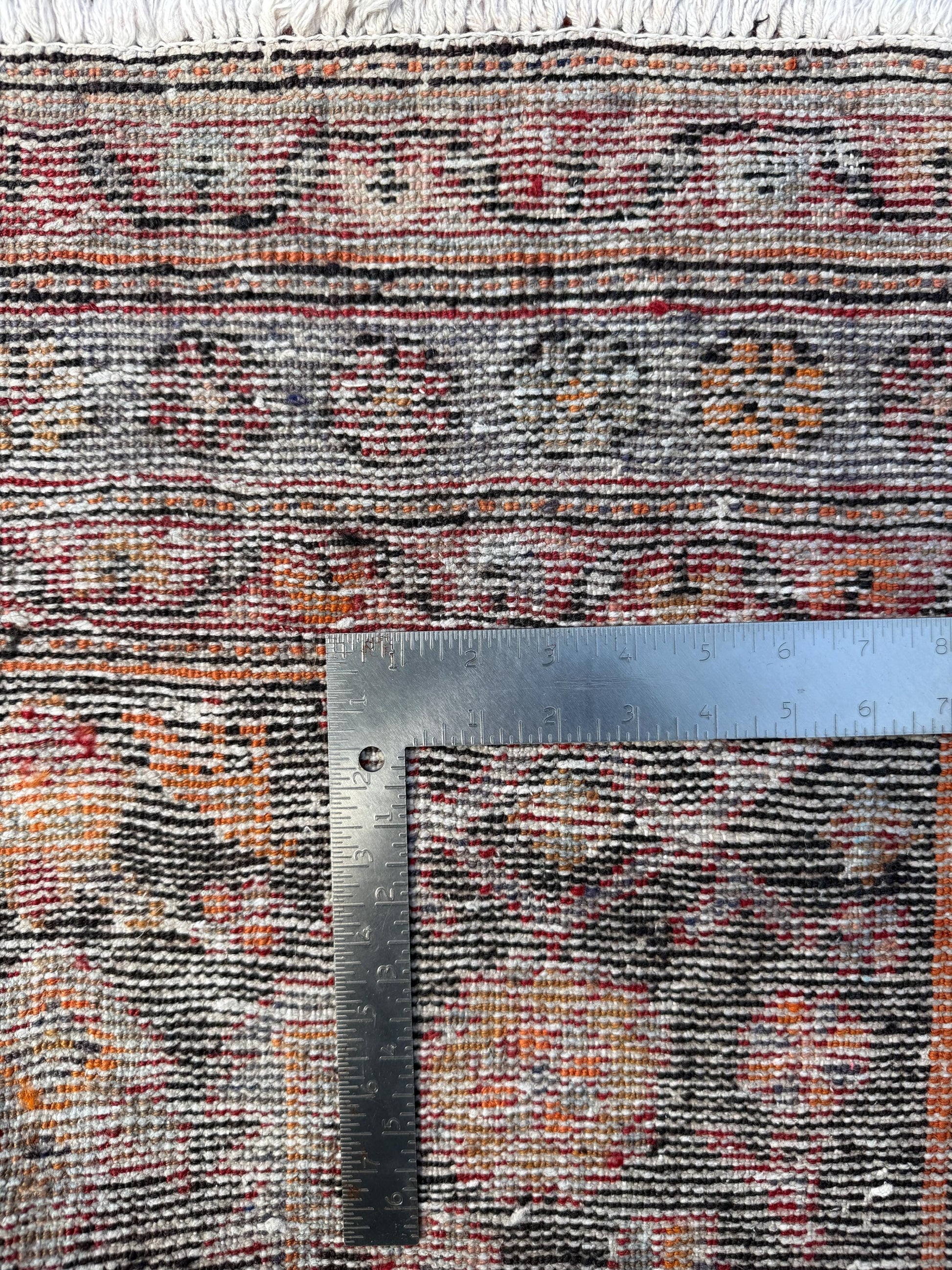 4x7 Vintage Anatolian Rug, Hand Knotted Turkish Geometric Wool