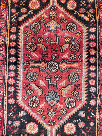 4x7 Vintage Anatolian Rug, Hand Knotted Turkish Geometric Wool