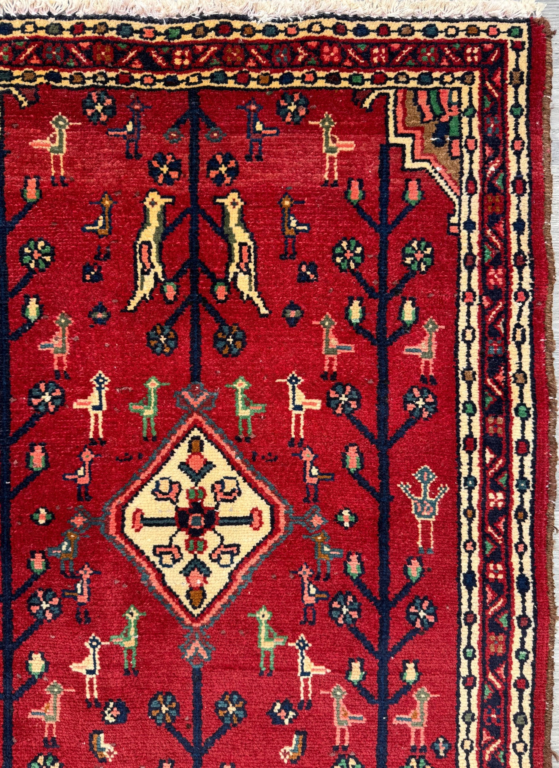 2.7x3.7 ft Vintage Turkish Carpet 1980s | Hand Knotted Wool Anatolian Geometric Village Piece