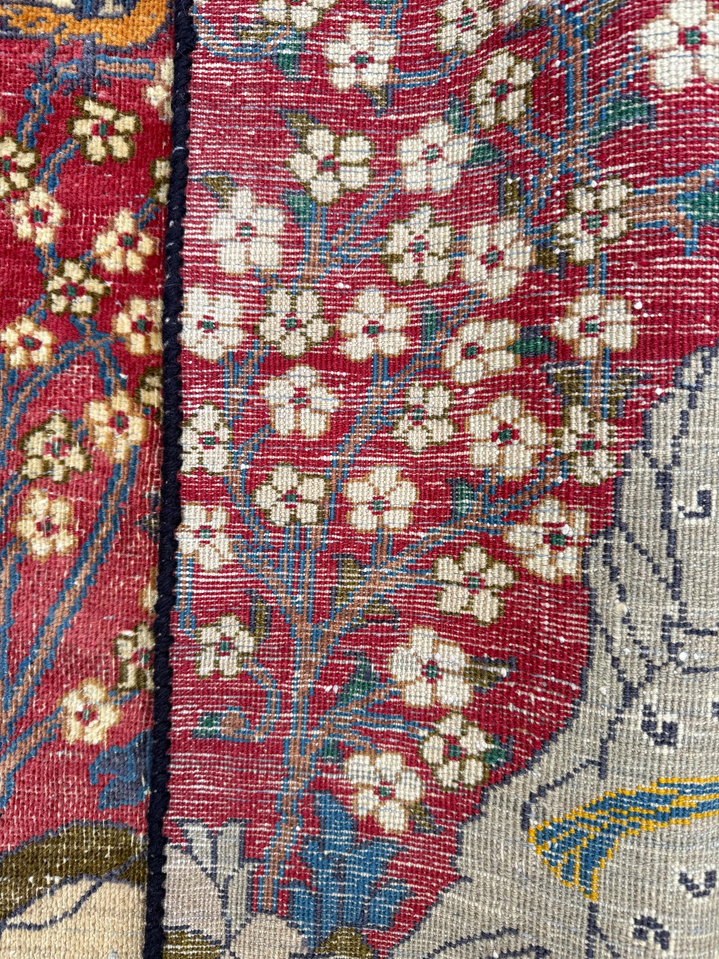 2.2x2.9 ft Vintage 1980s Turkish Carpet | Hand Knotted Wool Tree of Life Pictorial Design