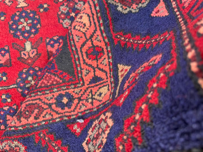 5x8 Vintage Anatolian Rug, Hand Knotted Turkish Geometric Wool, Rustic Home Decor