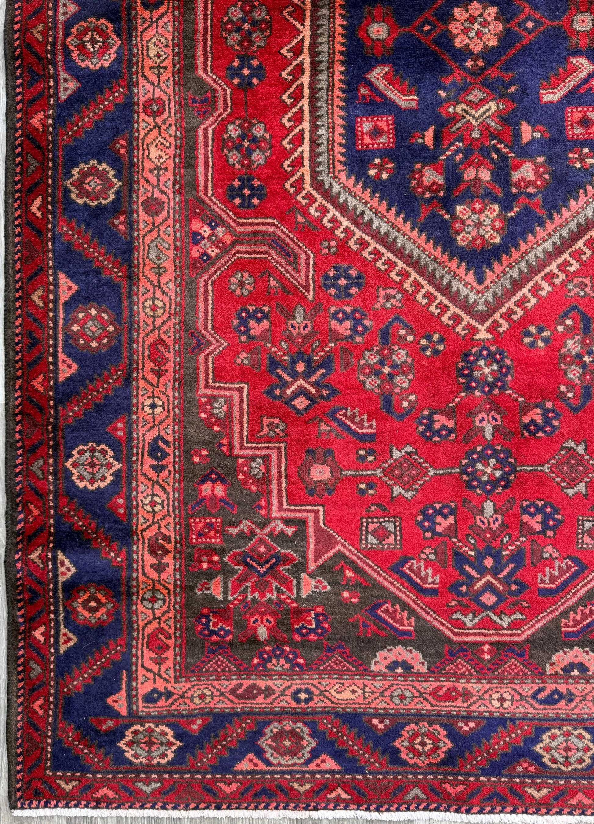 5x8 Vintage Anatolian Rug, Hand Knotted Turkish Geometric Wool, Rustic Home Decor
