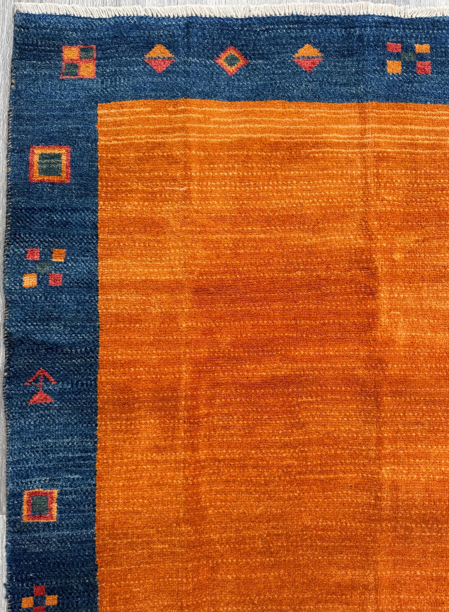 Gabbeh Rug 3x5 Hand Knotted Wool Small Area Rug Thick Pile Tribal Boho Accent Carpet Entryway Bedroom Handmade Floor Decor