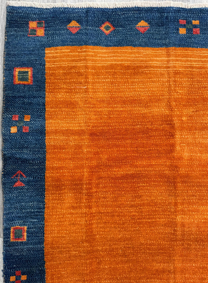 Gabbeh Rug 3x5 Hand Knotted Wool Small Area Rug Thick Pile Tribal Boho Accent Carpet Entryway Bedroom Handmade Floor Decor