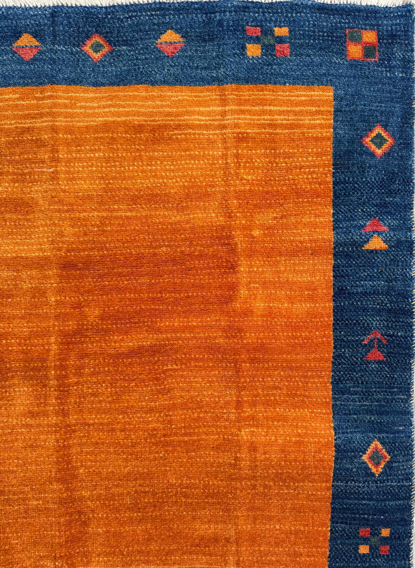 Gabbeh Rug 3x5 Hand Knotted Wool Small Area Rug Thick Pile Tribal Boho Accent Carpet Entryway Bedroom Handmade Floor Decor