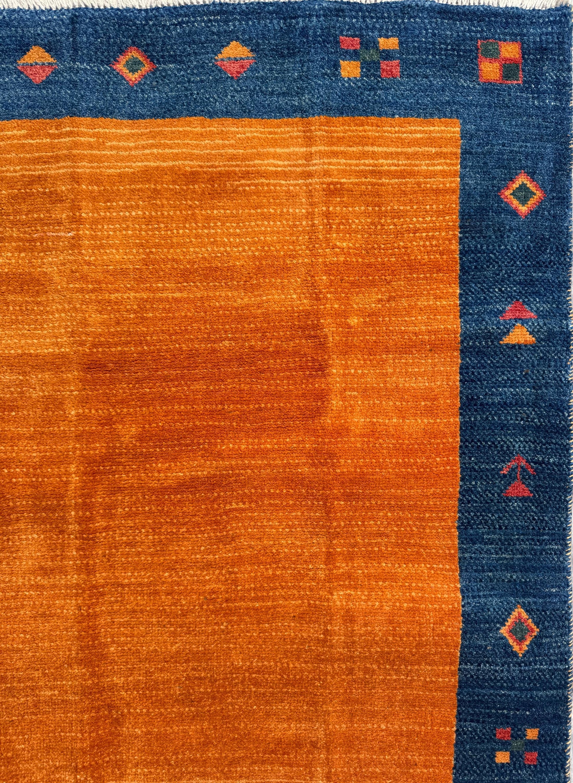 Gabbeh Rug 3x5 Hand Knotted Wool Small Area Rug Thick Pile Tribal Boho Accent Carpet Entryway Bedroom Handmade Floor Decor