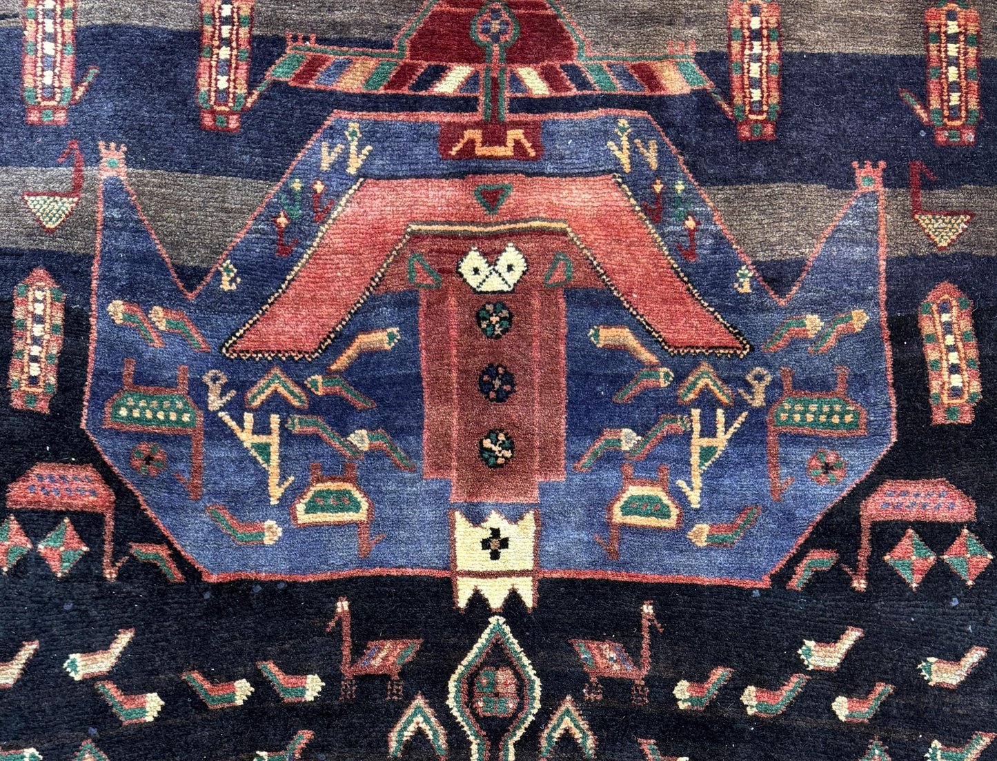 Vintage Turkish Rug 5x11 ft, Hand-Knotted Wool Anatolian Tribal Rug, Tree of Life Design
