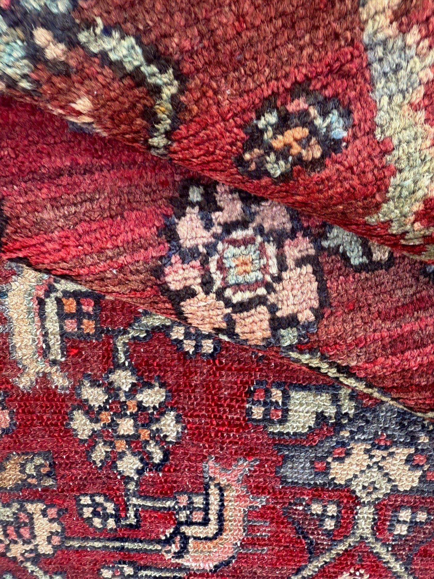 3.5x7 Vintage Tribal Runner Rug, Hand Knotted Wool Area Rug