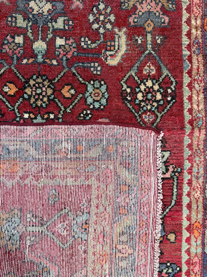 3.5x7 Vintage Tribal Runner Rug, Hand Knotted Wool Area Rug