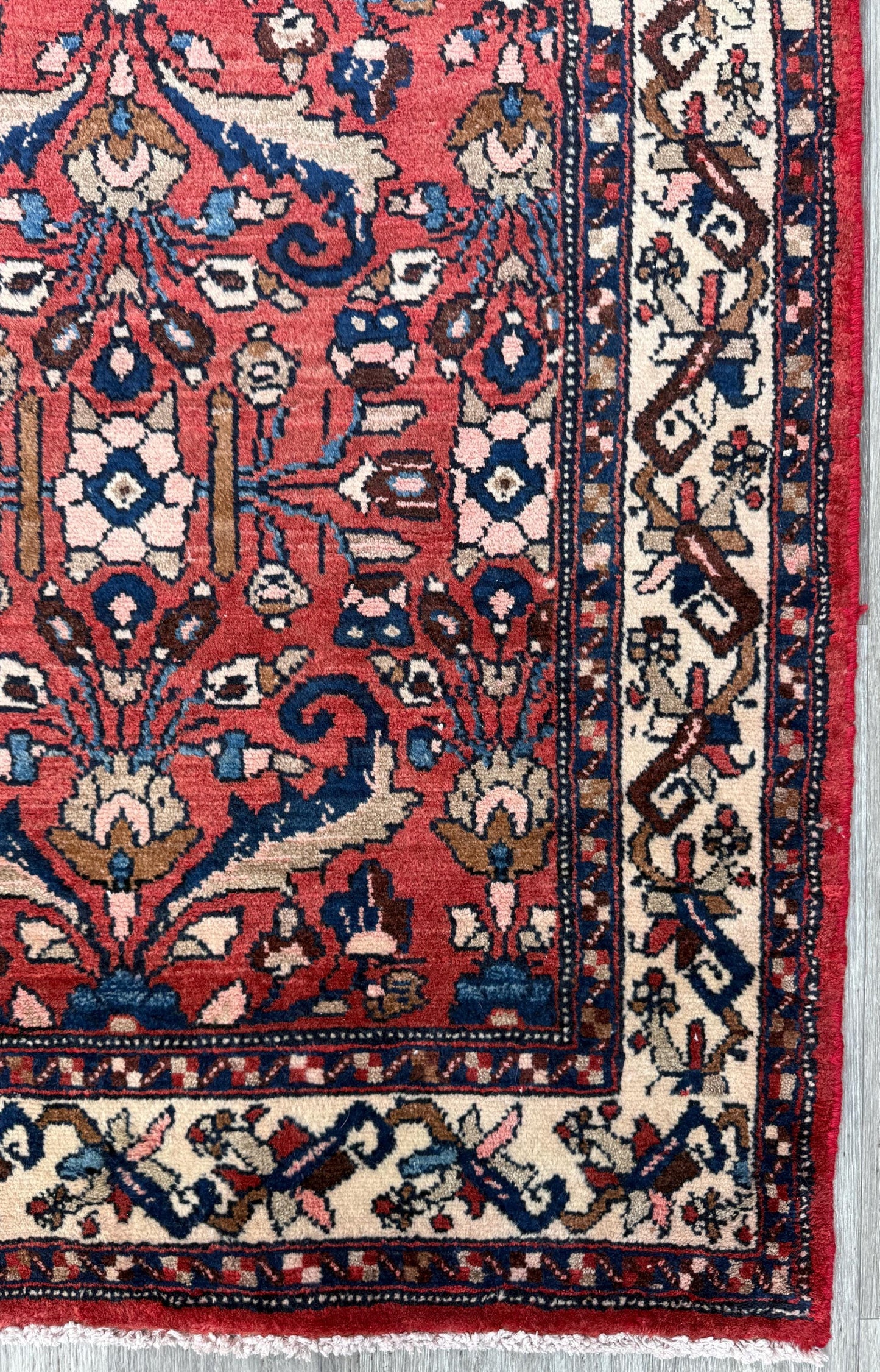 3.5x6 Vintage Anatolian Rug, Hand Knotted Turkish Geometric Wool Rug