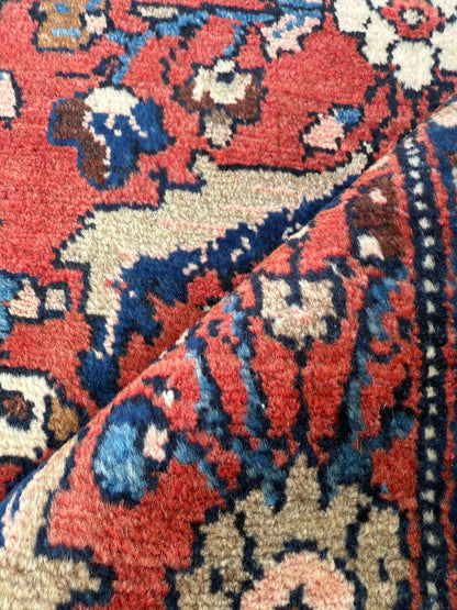 3.5x6 Vintage Anatolian Rug, Hand Knotted Turkish Geometric Wool Rug