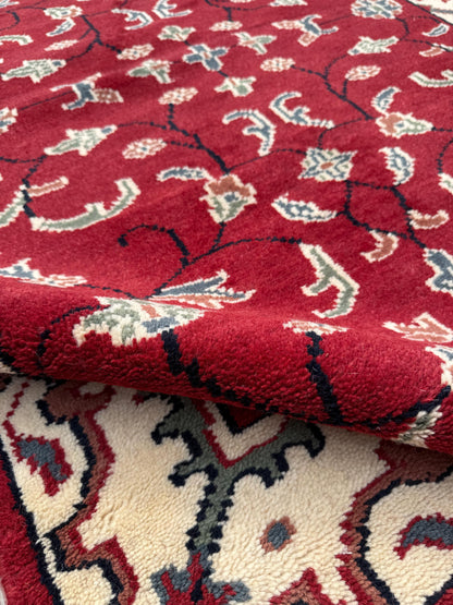 5x7 Turkish Oushak Rug, Hand Knotted Multicolor Wool Area Rug
