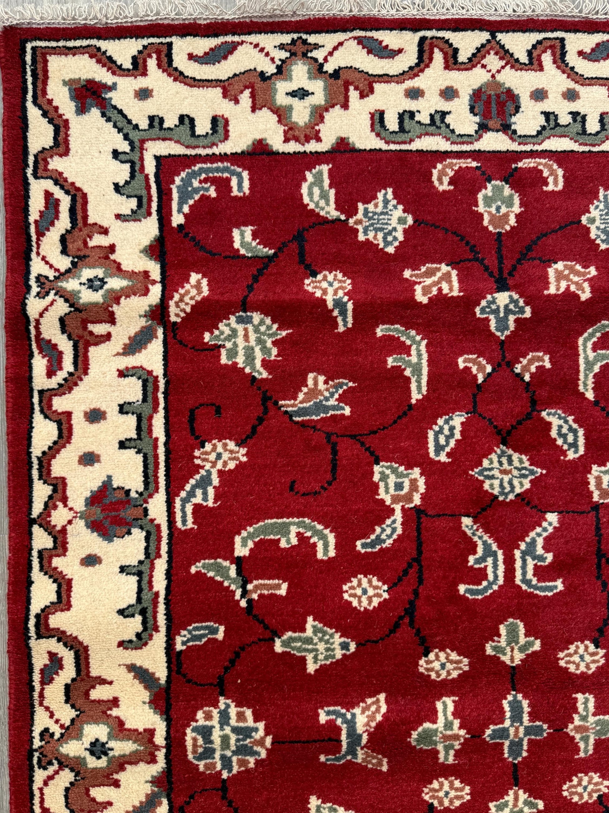 5x7 Turkish Oushak Rug, Hand Knotted Multicolor Wool Area Rug