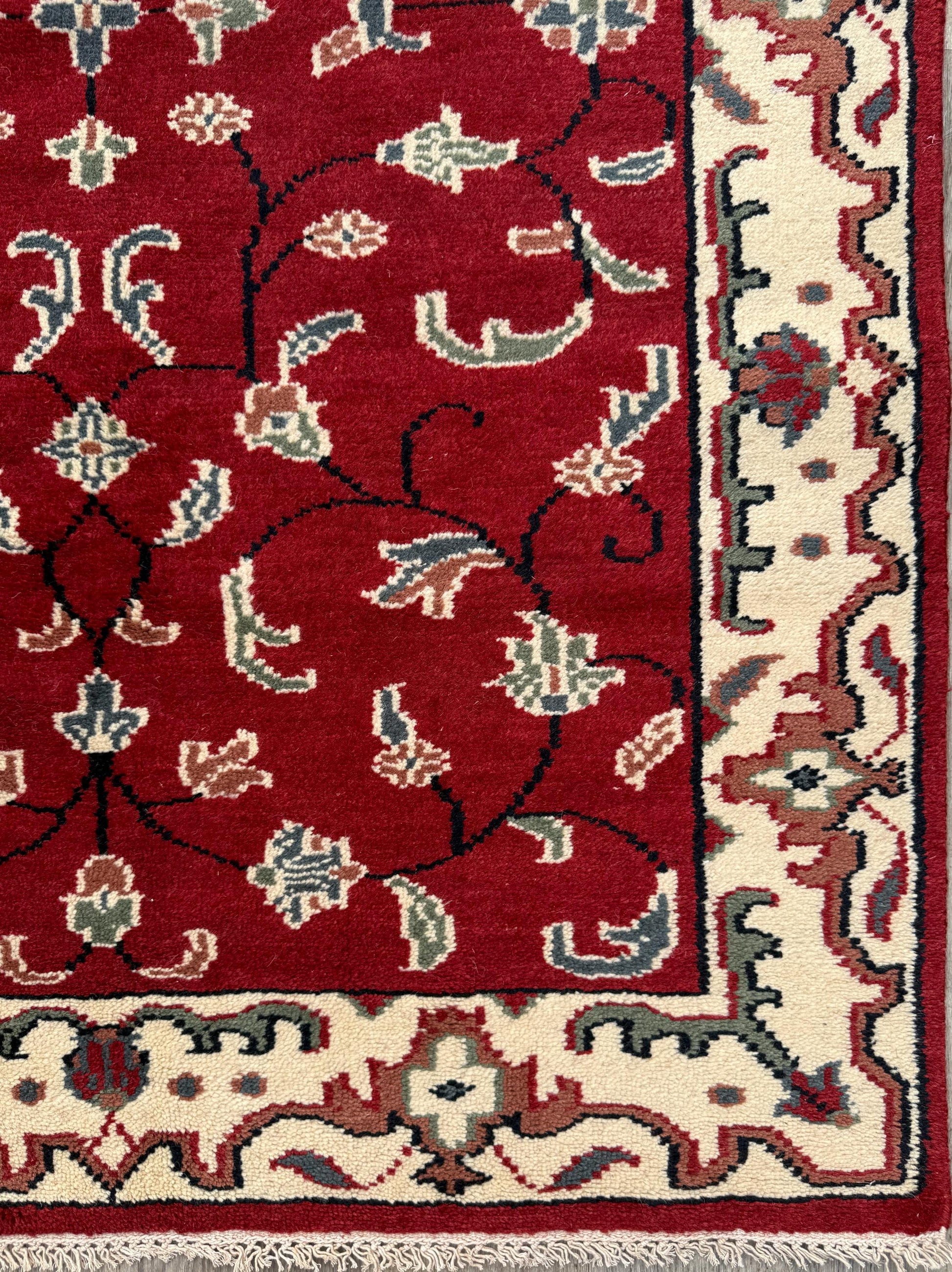 5x7 Turkish Oushak Rug, Hand Knotted Multicolor Wool Area Rug