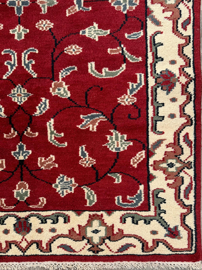 5x7 Turkish Oushak Rug, Hand Knotted Multicolor Wool Area Rug