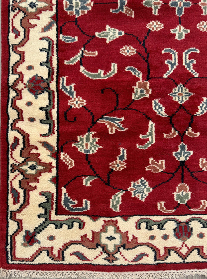 5x7 Turkish Oushak Rug, Hand Knotted Multicolor Wool Area Rug