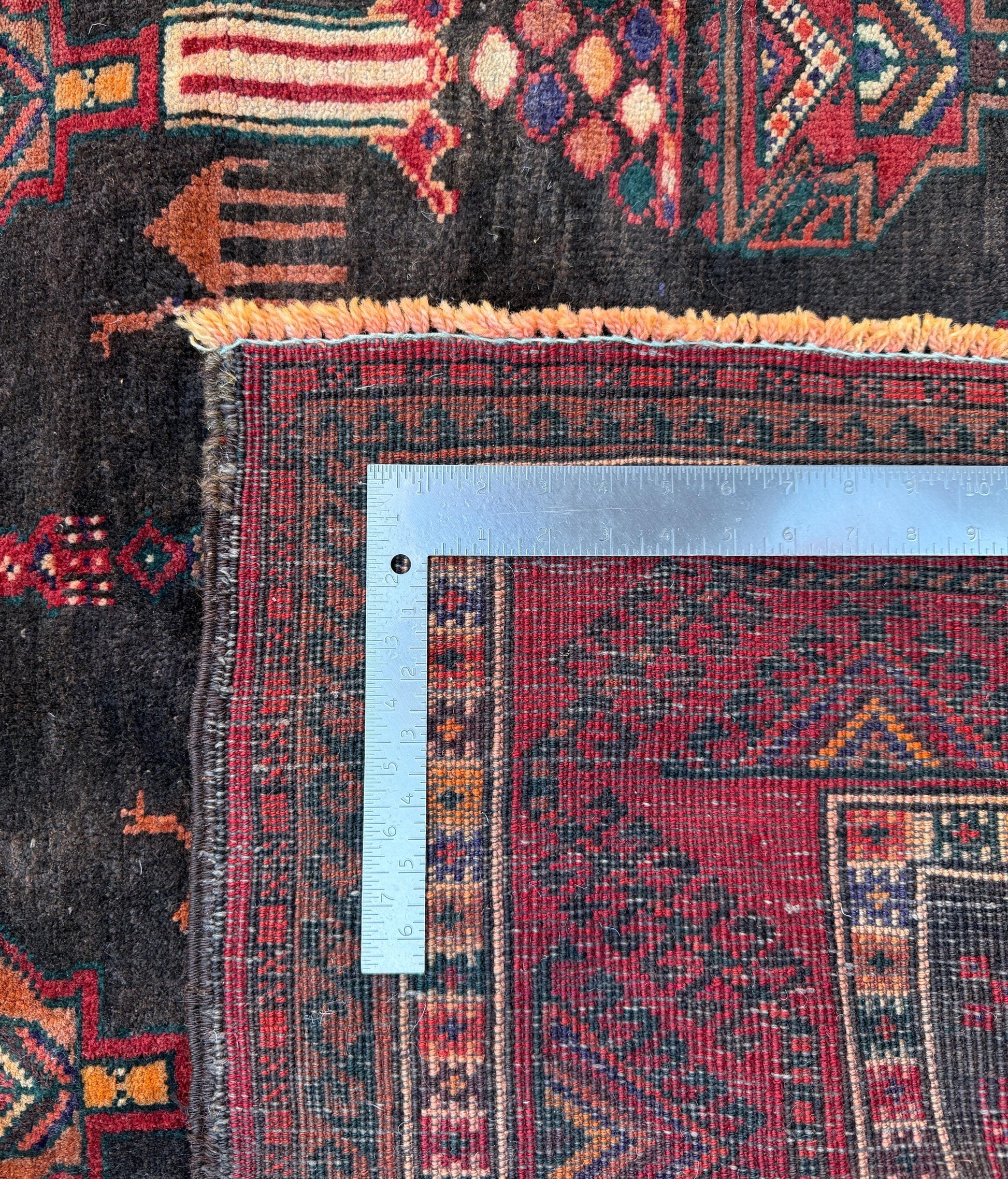 Vintage Turkish Tribal Rug 4x7 ft Hand Knotted Wool Anatolian Geometric Area Rug 1980s