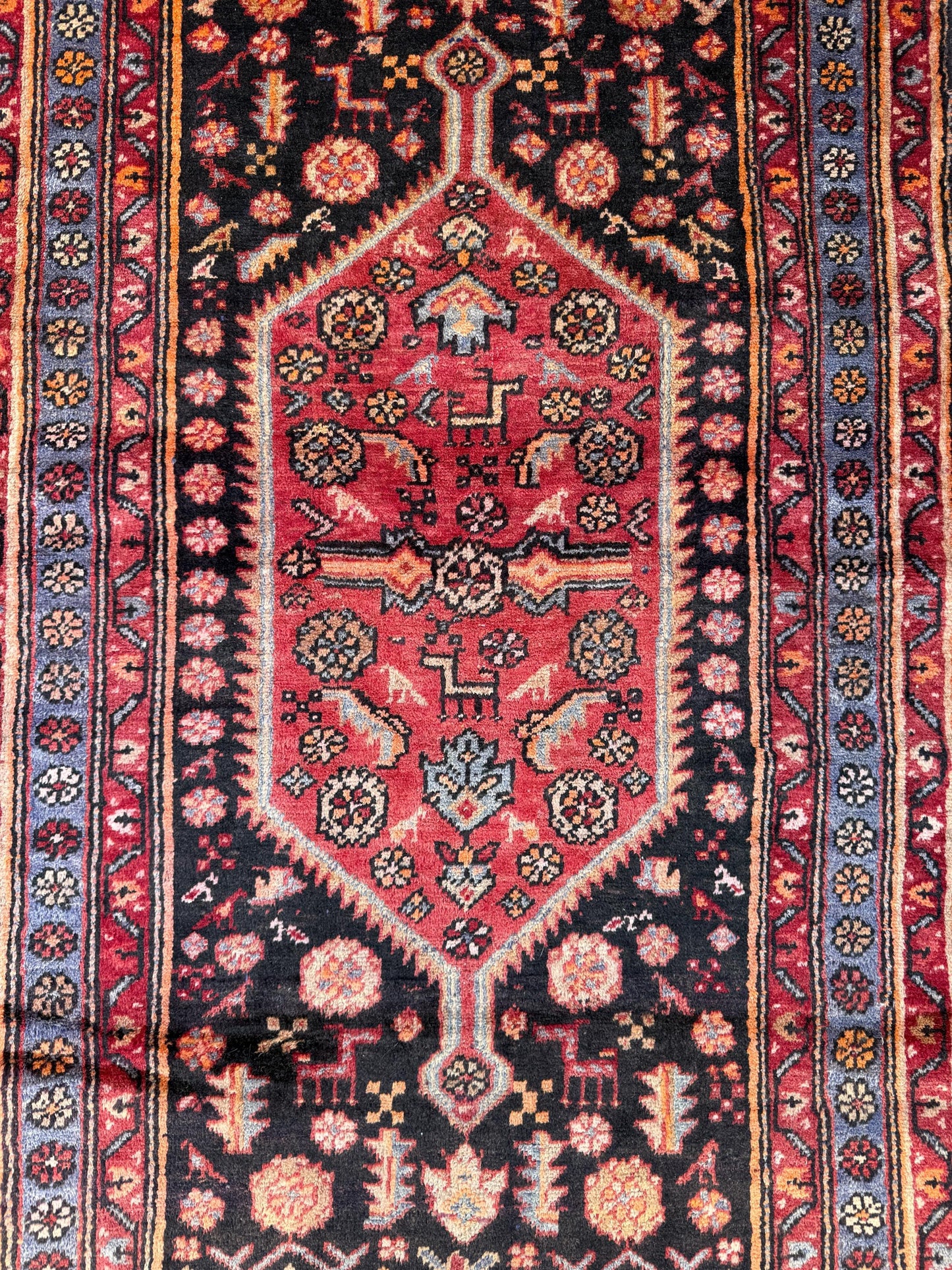 4x7 Vintage Anatolian Rug, Hand Knotted Turkish Geometric Wool