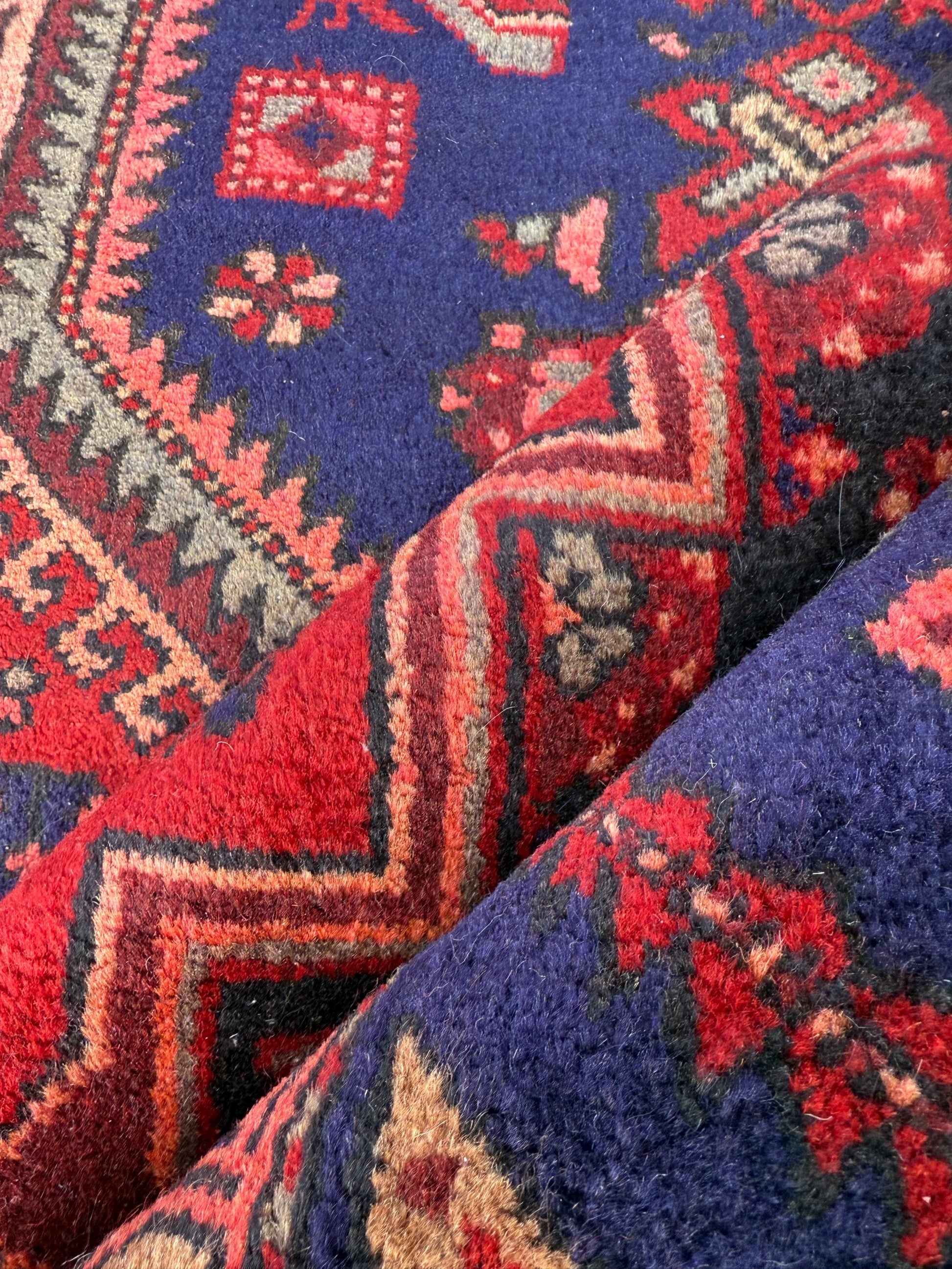 5x8 Vintage Anatolian Rug, Hand Knotted Turkish Geometric Wool, Rustic Home Decor