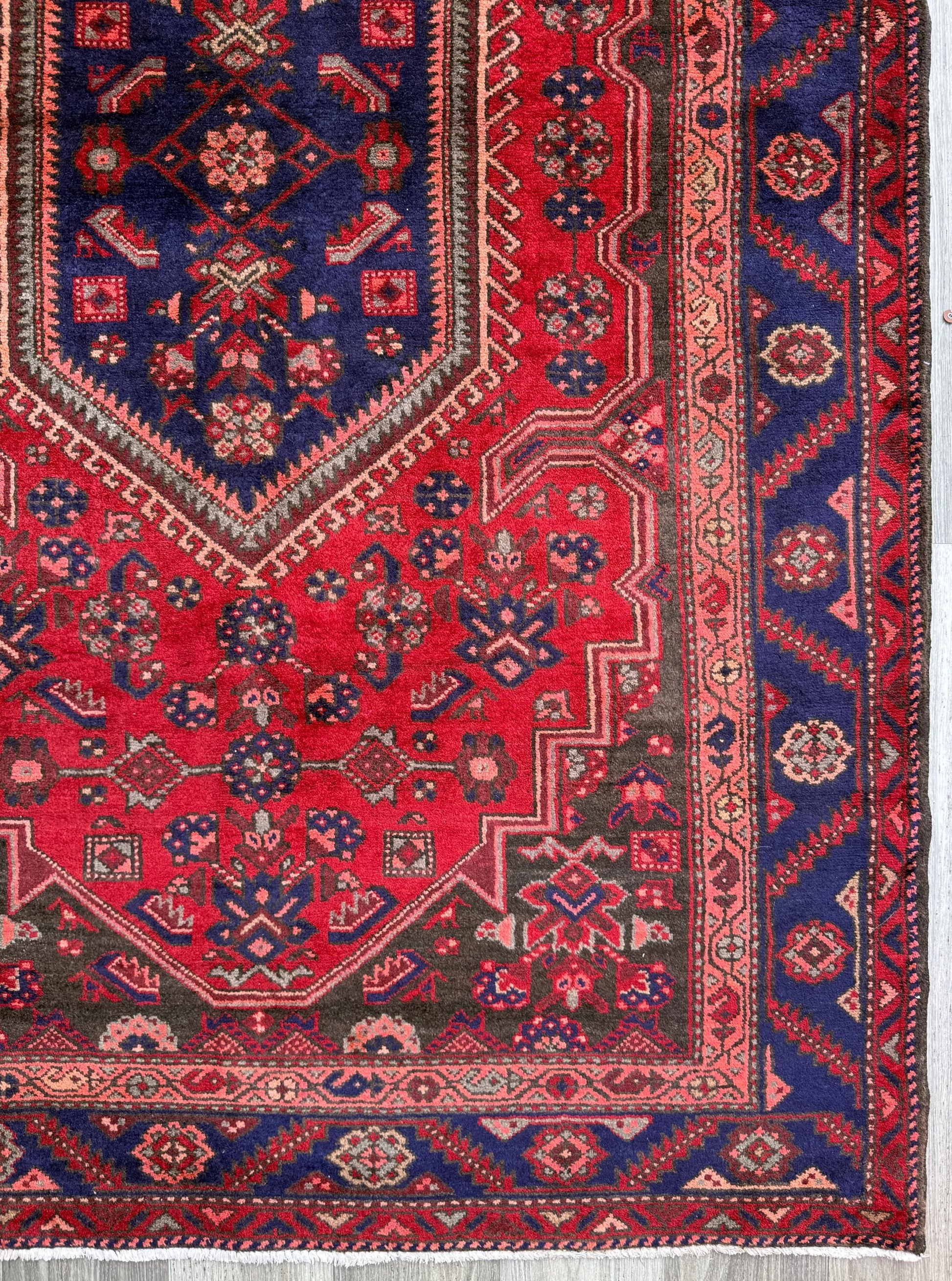 5x8 Vintage Anatolian Rug, Hand Knotted Turkish Geometric Wool, Rustic Home Decor