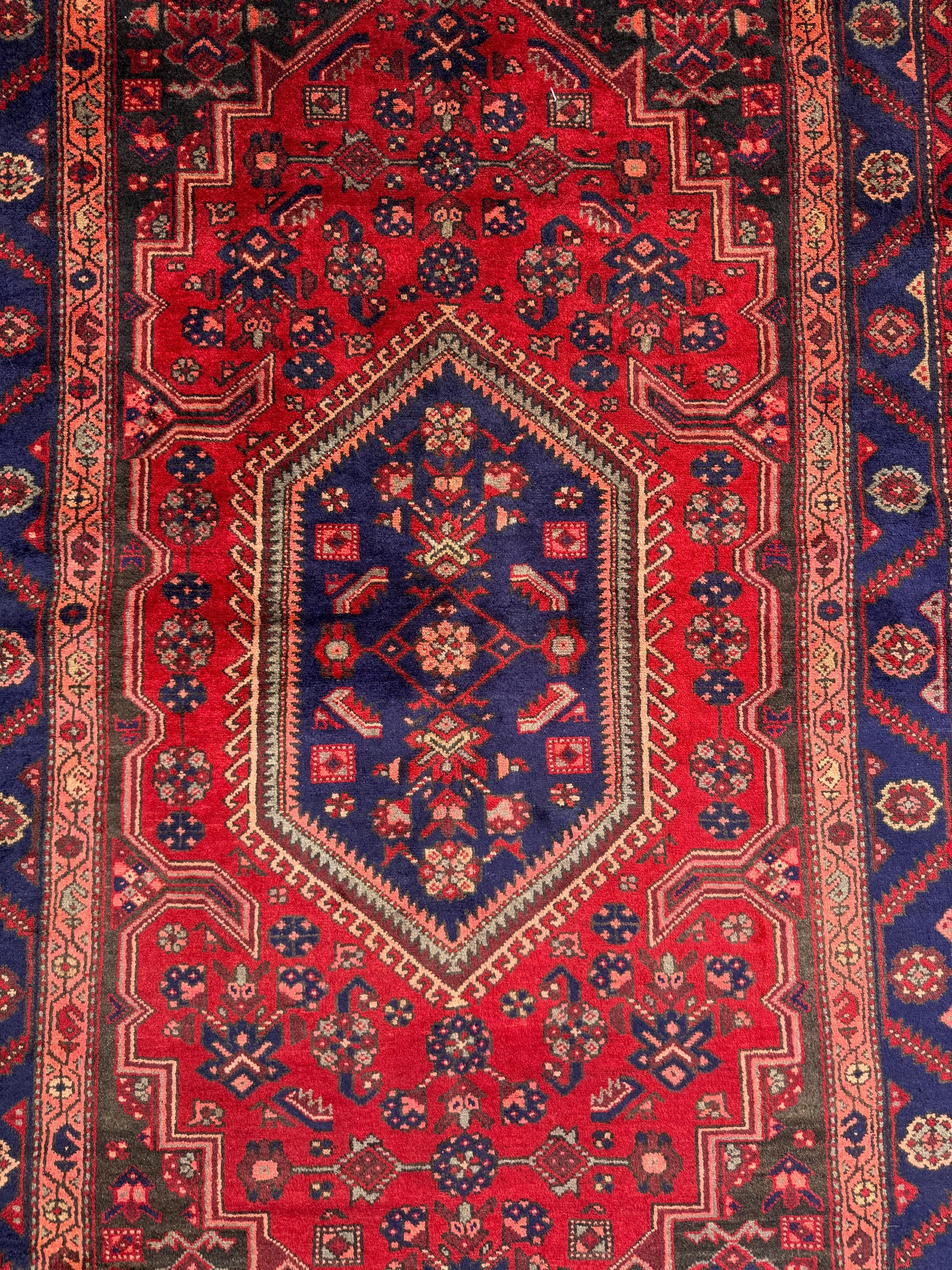 5x8 Vintage Anatolian Rug, Hand Knotted Turkish Geometric Wool, Rustic Home Decor
