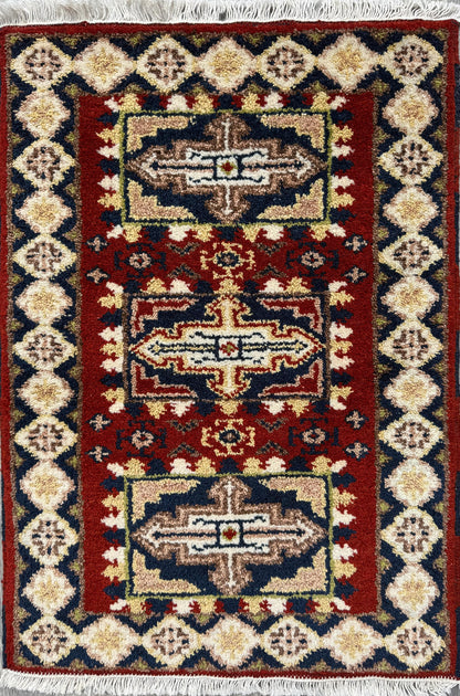 Oushak Rug 2x3 Small Turkish Wool Hand Knotted Entryway Accent Boho Area Decor Neutral Contemporary Floor