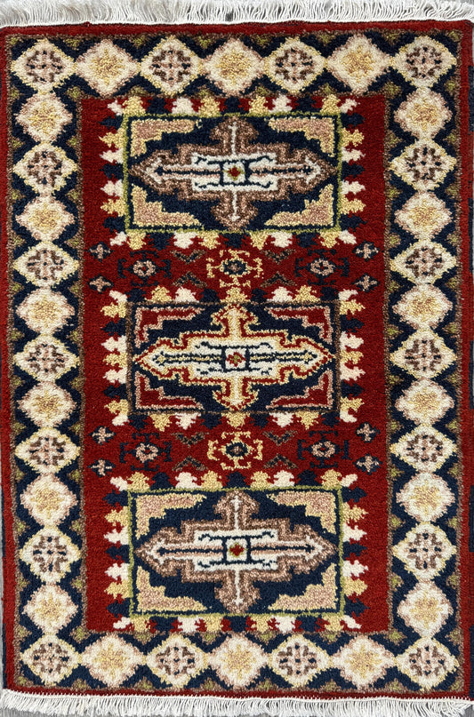 Oushak Rug 2x3 Small Turkish Wool Hand Knotted Entryway Accent Boho Area Decor Neutral Contemporary Floor