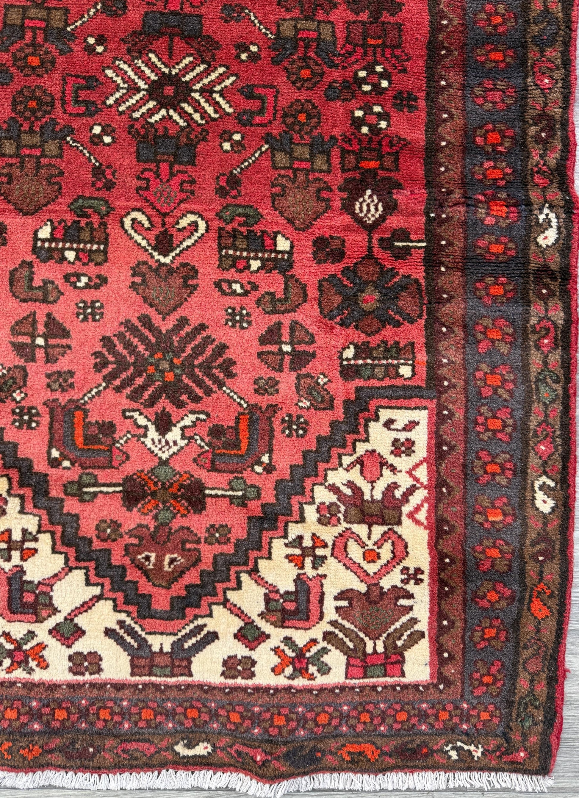 Vintage Turkish Anatolian Rug 3x5 ft Hand Knotted Wool Tribal Geometric Rug 1960s