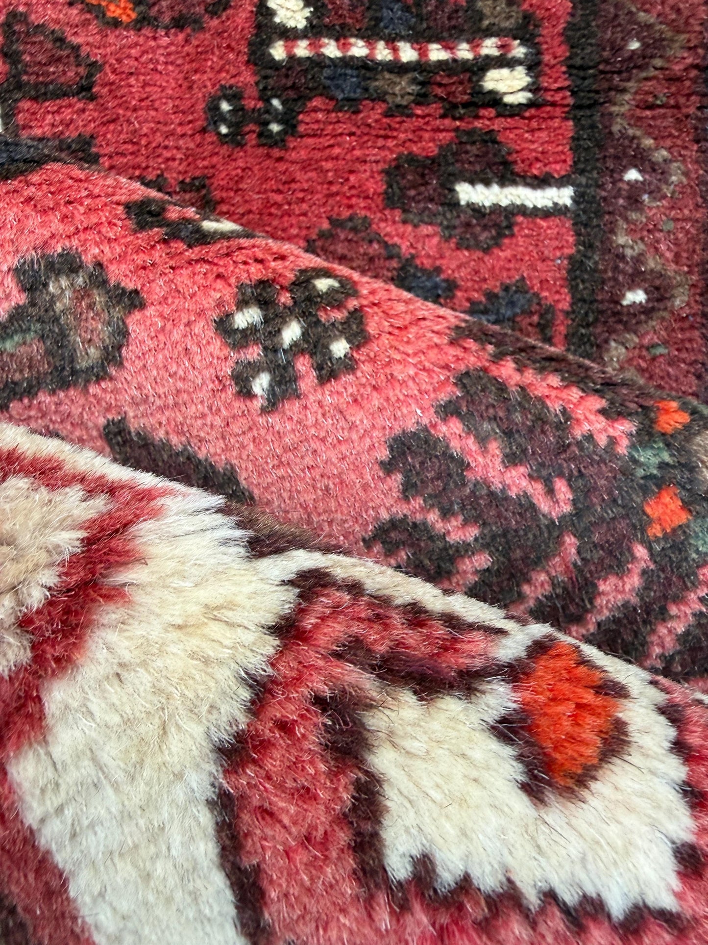 Vintage Turkish Anatolian Rug 3x5 ft Hand Knotted Wool Tribal Geometric Rug 1960s